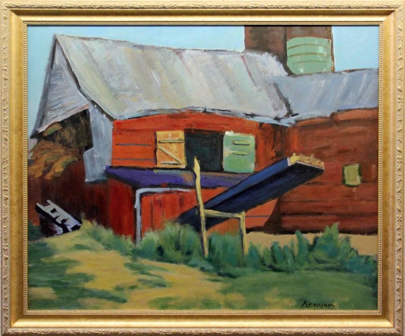 "Red Barn with Loader"