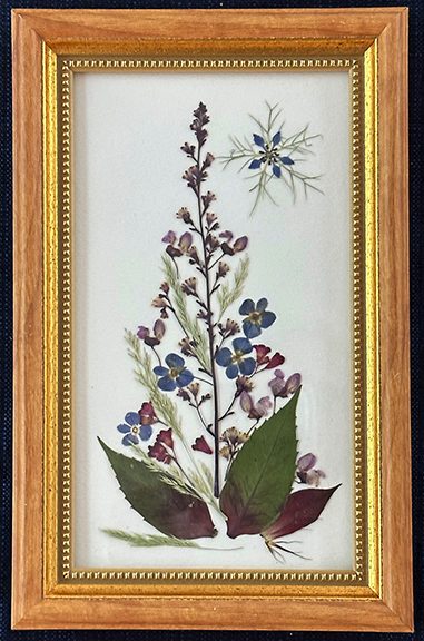 #7. Untitled. Julie Miller. Pressed Flowers (Framed 5.25" x 8.25")  $30 Suggested Minimum Bid